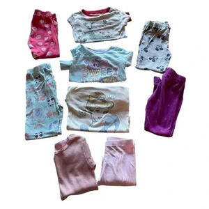 Disney Girl Princess Long Sleeves Tops and Bottoms Pajama Pants  Bundle 5T #1200